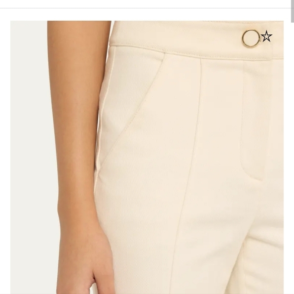 VERONICA BEARD NWT KIMRA CROPPED PANTS ECRU  Size 10 - Picture 5 of 15